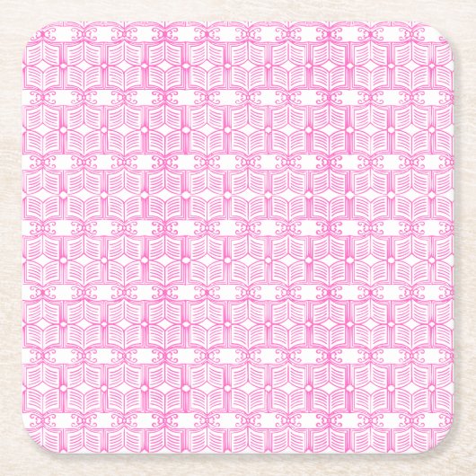 Endpaper-Buchmuster Rechteckiger Pappuntersetzer (Vorderseite)