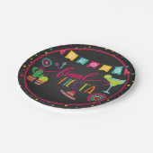 Endplatte des Fiesta-Junggeselinnen-Abschieds Pappteller (Schrägansicht)