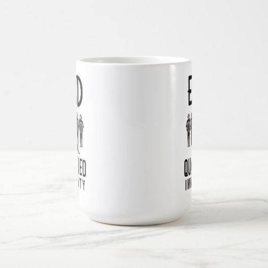 ENDQUALIFIZIERTE IMMUNITÄT - Justiz und Rechenscha Kaffeetasse (Mittel)