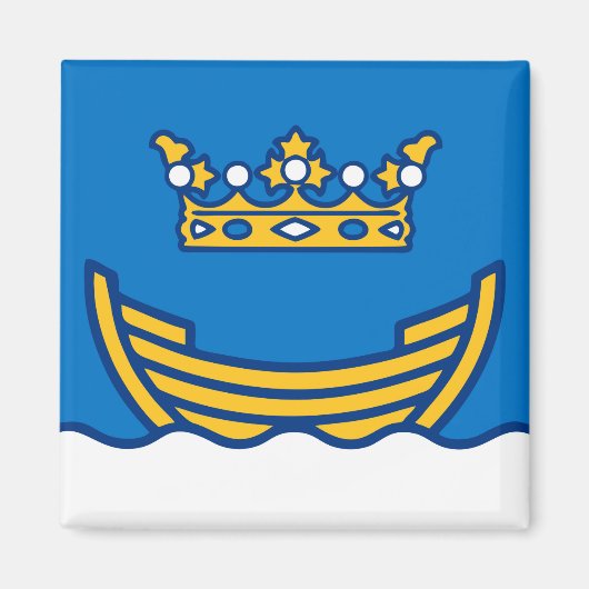Endspiel der Helsinki-Stadt-Flagge Magnet (Vorne)