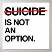 ENDSUICIDE ES IST KEINE OPTION POSTER (Vorne)