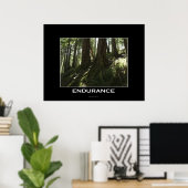ENDURANCE Forest Motivierend Foto drucken Poster (Heimbüro)