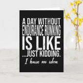 Endurance Running funny gift idea Karte (Gelbe Blume)
