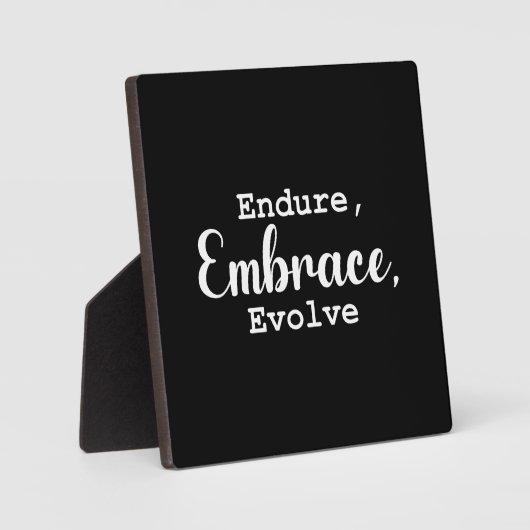 Endure, Embrace, Evolve - Gym, Hustle, Erfolg Fotoplatte (Vorderseite)