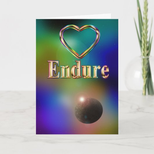 Endure Ermutigung Universum Kosmos Regenbogen Karte (Vorderseite)