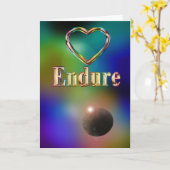 Endure Ermutigung Universum Kosmos Regenbogen Karte (Gelbe Blume)