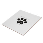 Enduring Paw Print Remembrance Design Fliese (Seite)
