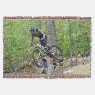 Enduro Mountain Bike Race Fleece Blanket Decke