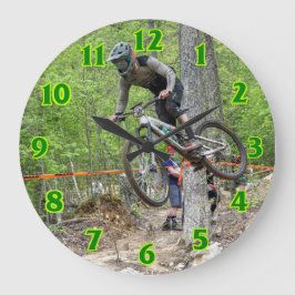 Enduro Mountain Bike Race Große Wanduhr