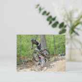 Enduro Mountain Bike Race Postkarte (Stehend Vorderseite)