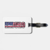 Enduro Mountain Biking Amerikanische Flagge Gepäckanhänger (Rückseite horizontal)