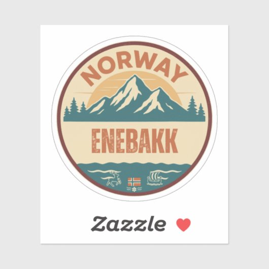 Enebakk, Norwegen Aufkleber (Blatt)