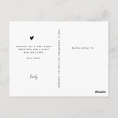 Enegant Modern 3 Foto Collage Weihnachten Postkarte (Rückseite)