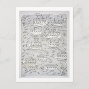 Enemies of the Assyrians taking refuge in ships, p Postkarte