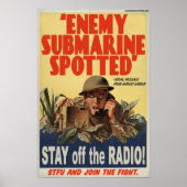 Enemy Submarine Gepunktet Poster (Vorne)
