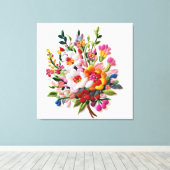 Energetic Bloom Wall Décor Sacred Geometry Art Leinwanddruck (Insitu (Holzboden))