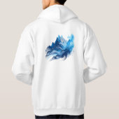 Energetic Blue für Sportfans Hoodie (Rückseite)