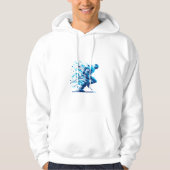 Energetic Blue für Sportfans Hoodie (Vorderseite)