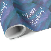 Energetic Blue Lila Aquamarin Texas Storm Geburtst Geschenkpapier (Rolleneckpunkt)