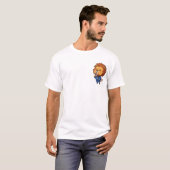Energetic Coach Lion Blowing Whistle in Blue Track T-Shirt (Vorne ganz)