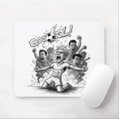 Energetic Football Goal Celebration Mouse Pad Mousepad (Mit Mouse)