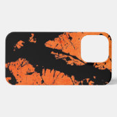 Energetic Fusion: The Orange and Black Design iPhone Hülle (Rückseite (Horizontal))