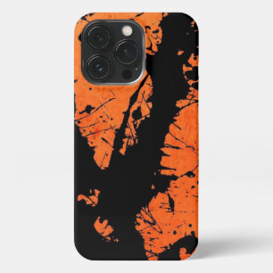 Energetic Fusion: The Orange and Black Design iPhone 13 Pro Hülle