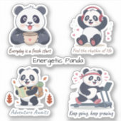 Energetic Panda Collection Aufkleber (Vorderseite)