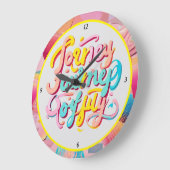 "Energetic Path Art" Große Wanduhr (Winkel)