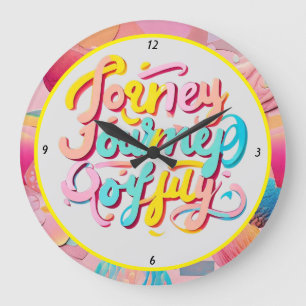 "Energetic Path Art" Große Wanduhr