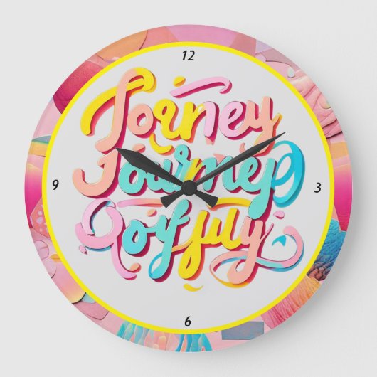 "Energetic Path Art" Große Wanduhr (Vorderseite)