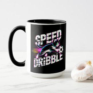 Energetic Speed Dribble Soccer Cat Lovers & Soccer Tasse