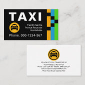 Energetic Transport Routes Taxi Drive Visitenkarte (Vorne/Hinten)