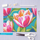 Energetic Tulip Bold Pop Art Seidenpapier (Handwerk)