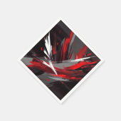 Energetisch Abstrakt rot und grau kühl Serviette (Ecke)