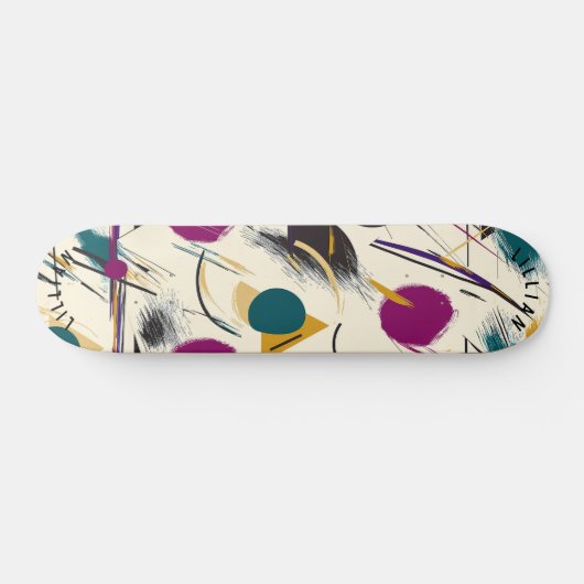 Energetische Abstrakte Formen Skateboard Deck (Horizontal)