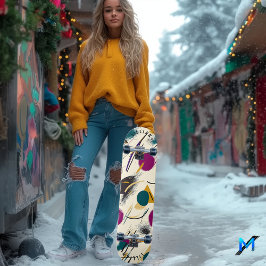 Energetische Abstrakte Formen Skateboard Deck