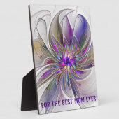 Energetische, Abstrakte Fraktal Blume Beste Mama Fotoplatte (Seite)