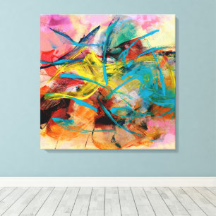 Energetische Abstrakte Malerei Leinwanddruck