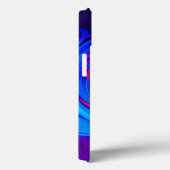 Energetische Abstrakte Swirbelsäule in Blau, Rot u Case-Mate iPhone Hülle (Rückseite / Rechts)