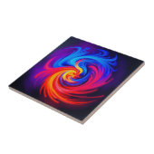 Energetische Abstrakte Swirbelsäule in Blau, Rot u Fliese (Seite)