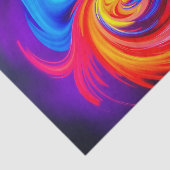 Energetische Abstrakte Swirbelsäule in Blau, Rot u Seidenpapier (Ausschnitt)