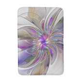 Energetische, farbenfrohe Abstrakte Fraktal Kunst  Badematte (Vorderseite Vertikal)