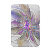 Energetische, farbenfrohe Abstrakte Fraktal Kunst  Badematte (Vorderseite Vertikal)