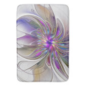 Energetische, farbenfrohe Abstrakte Fraktal Kunst Badematte (Vorderseite Vertikal)