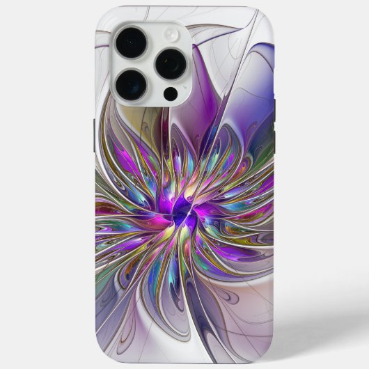 Energetische, farbenfrohe Abstrakte Fraktal Kunst Case-Mate iPhone Hülle (Rückseite)