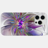 Energetische, farbenfrohe Abstrakte Fraktal Kunst Case-Mate iPhone Hülle (Rückseite (Horizontal))