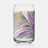 Energetische, farbenfrohe Abstrakte Fraktal Kunst  Dosenglas (Vorderseite)