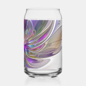 Energetische, farbenfrohe Abstrakte Fraktal Kunst  Dosenglas (Rückseite)