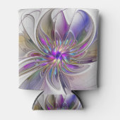 Energetische, farbenfrohe Abstrakte Fraktal Kunst Dosenkühler (Vorderseite)